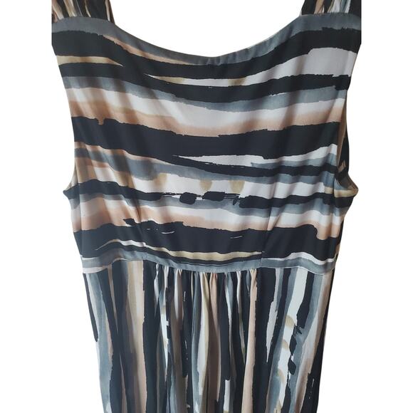 Bob Mackie Striped Square Neck Maxi Dress, Small - Picture 4 of 6